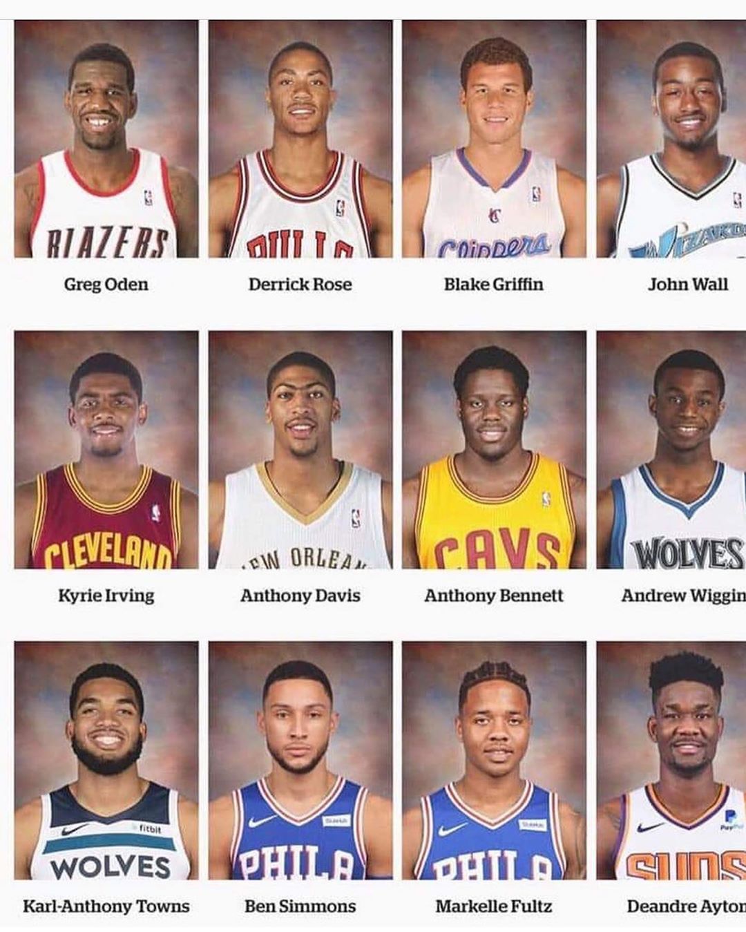 一个美国的媒体晒2007年以来的nba状元,提问哪一年的状元最好?